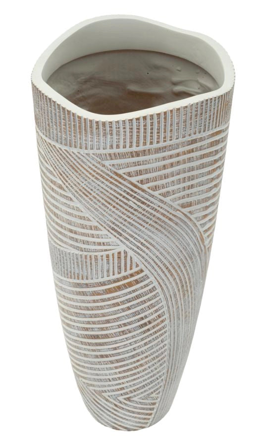 Vaso Resina Woody Cm Ø 18X45 Per Arredo Elegante