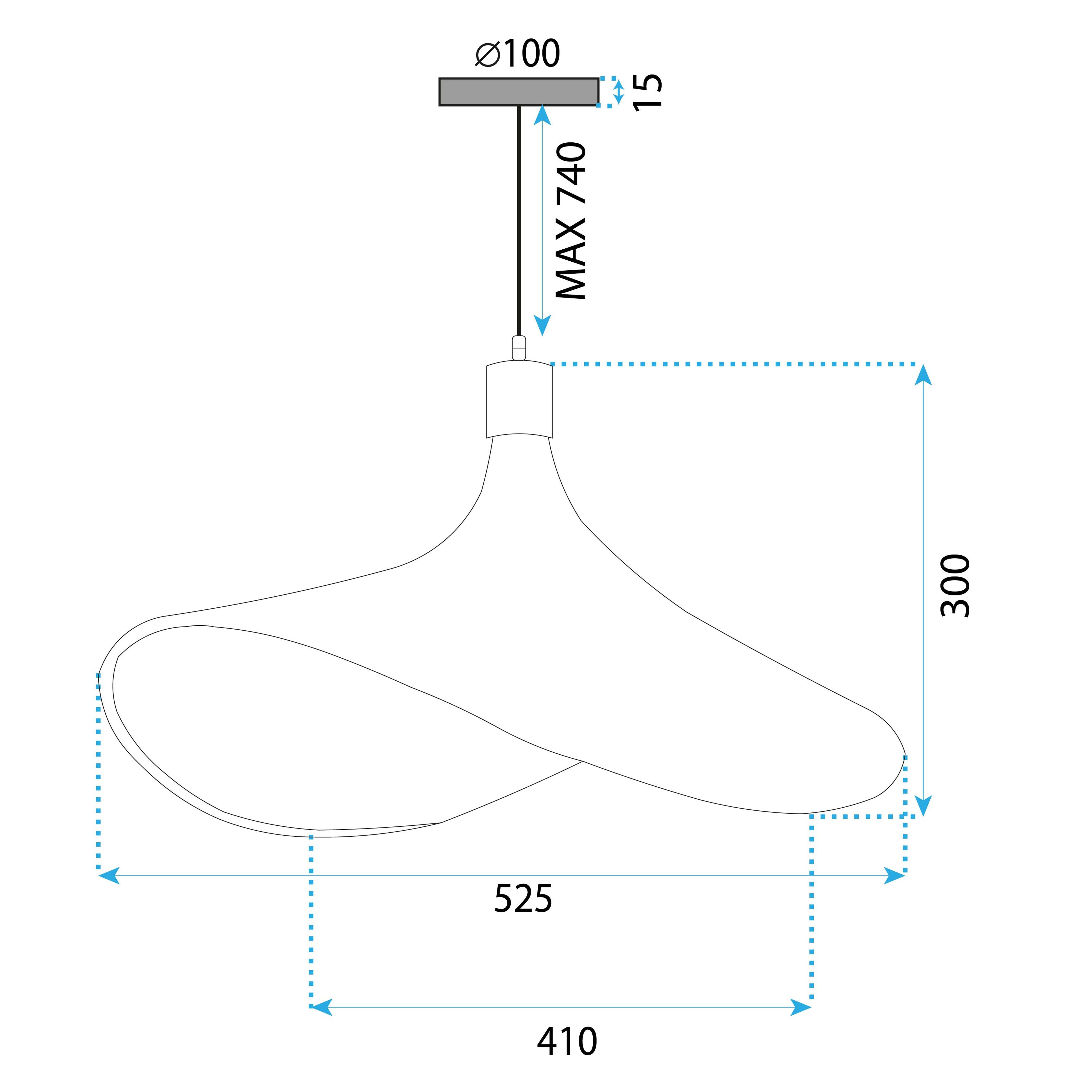 Lampada Da Soffitto Bamboo APP1641-1CP 50cm