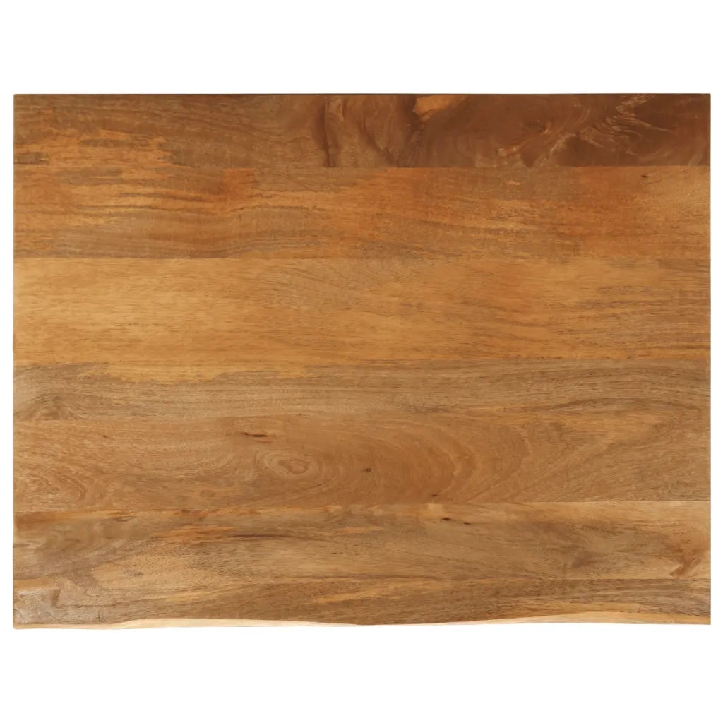 Dessus de table à bord vivant 100x80x3,8cm bois massif manguier