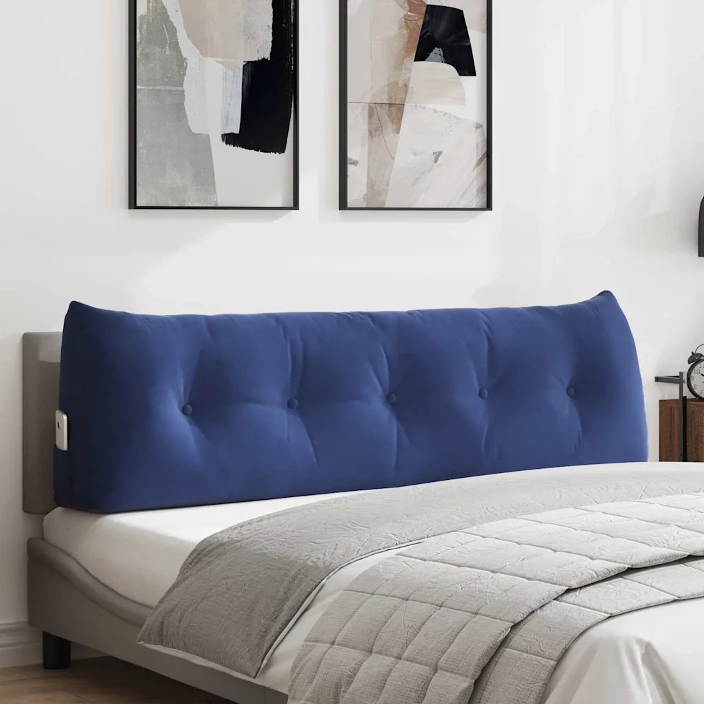 Cuscino per Schiena Blu Polizia 160 x 24 x 50 cm Velluto 42014556