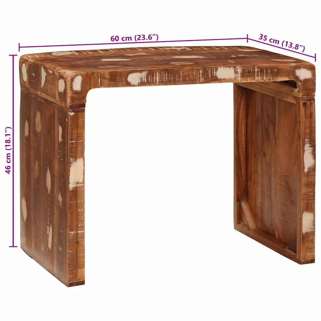 Tavolino Marrone 60 x 35 x 46 cm Legno Recuperato Massello 4104576