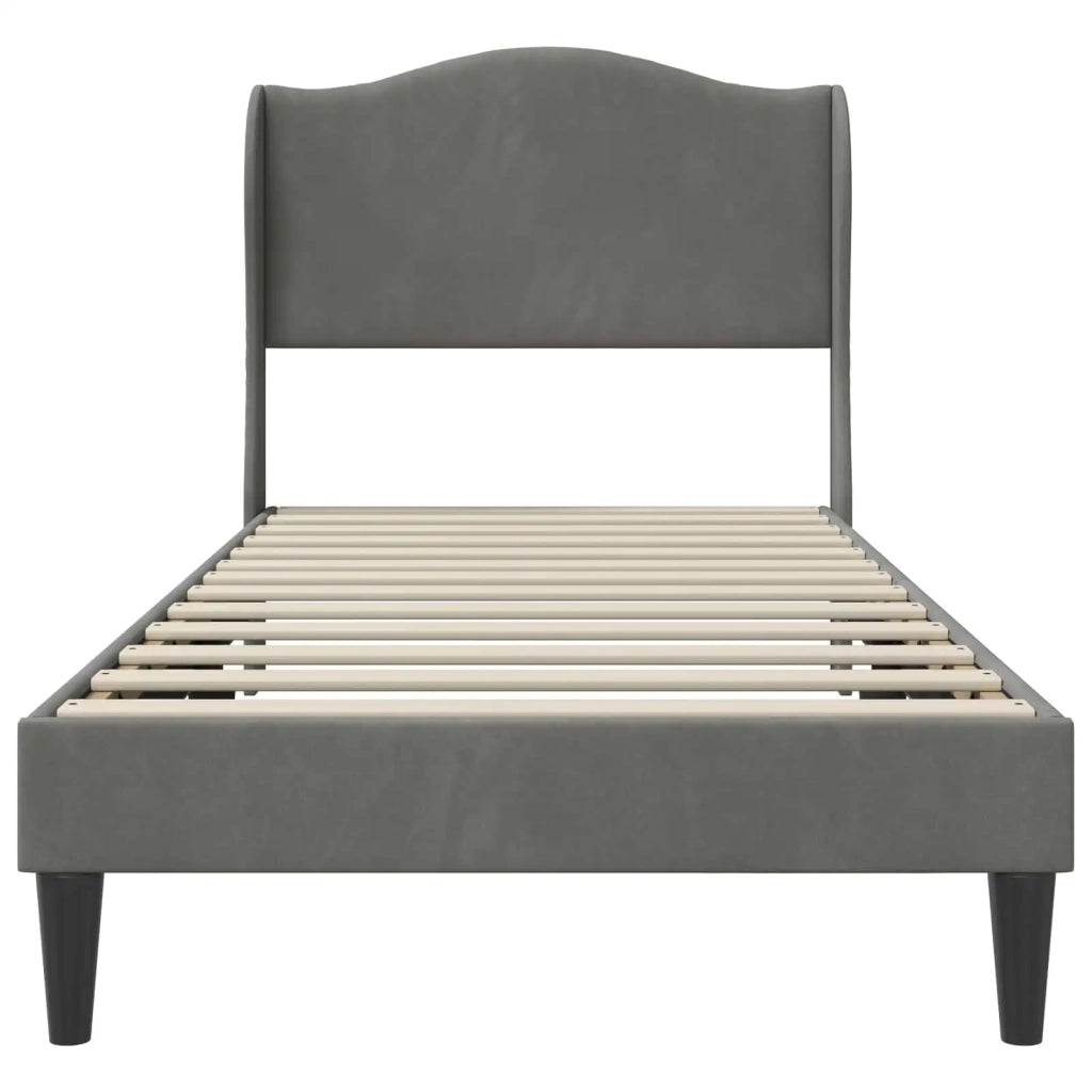 Struttura del letto Grigio Scuro 90 x 200 cm Velluto 42027894