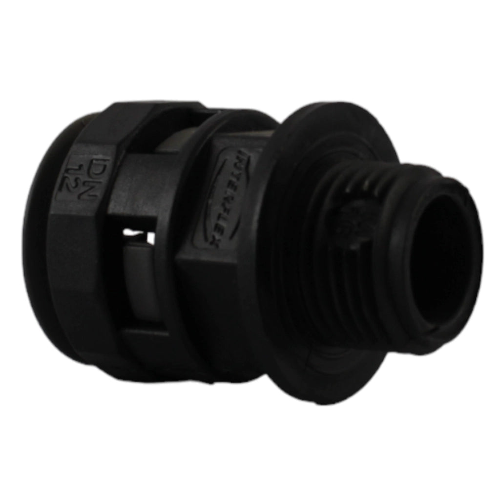Raccordo dritto DN12 M16 nero Interflex