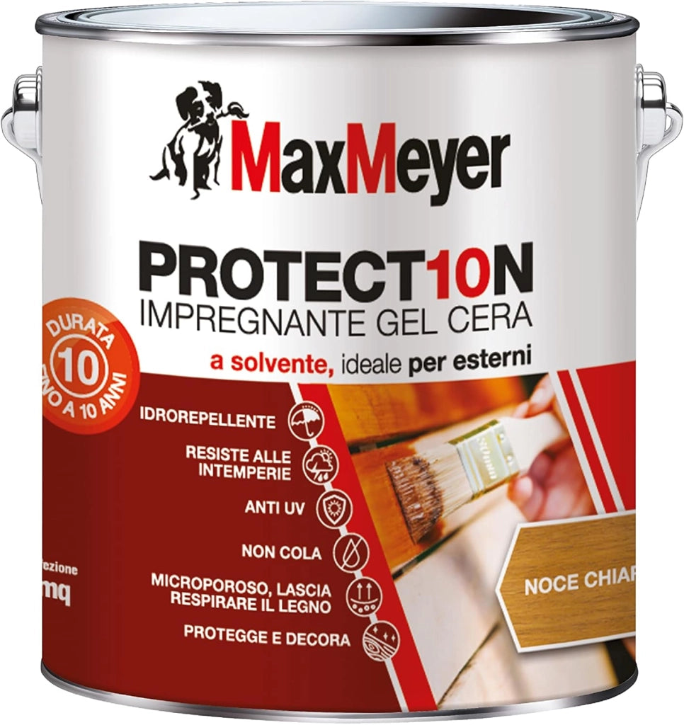 Impregnante Protettivo Legno All'acqua, Noce Chiaro, 2.5L