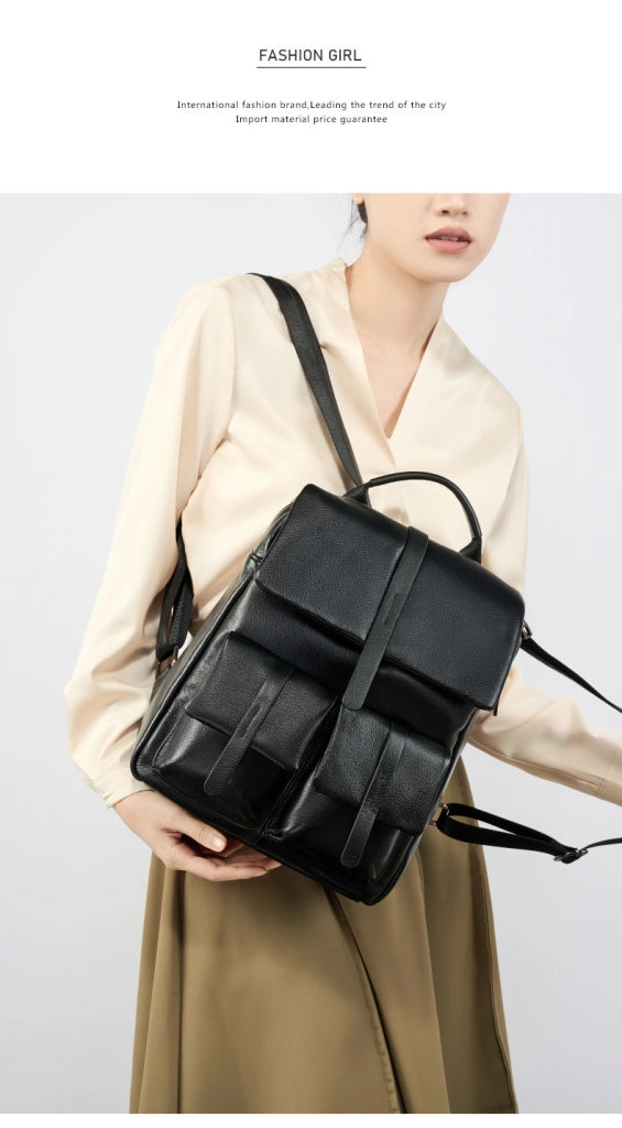 Zaino da donna in vera pelle, zaino da viaggio