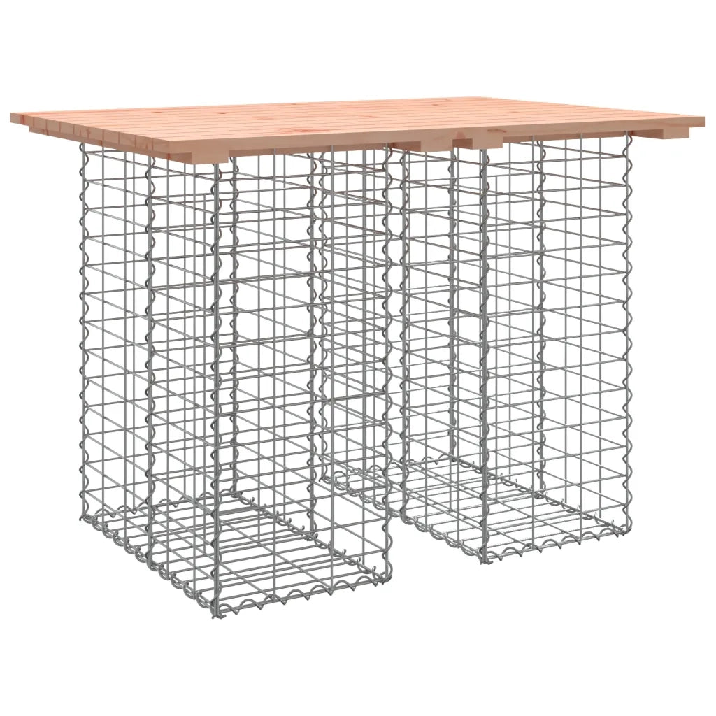 Tavolo da Giardino | Tavolino da esterno in gabbione design 100x70x72 cm in legno massello Douglas