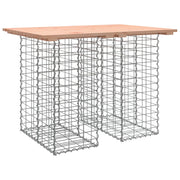 Tavolo da Giardino | Tavolino da esterno in gabbione design 100x70x72 cm in legno massello Douglas