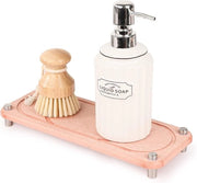 Organizzatore per la vasca da bagno - Caddy per organizzare la cucina e la stanza da bagno - Rosa