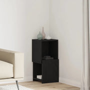 Mobile angolare Rovere Nero 30,5x30x65cm Legno multistrato