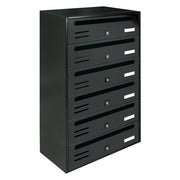 ALUBOX CUBO Cassette Postali Condominiali 6 Posti  63X38,5X25 Cm In Lamiera Zincata Cassetta Postale Condominiale Orizzontale Da Esterno E Interno Protetto COLORE: ANTRACITE