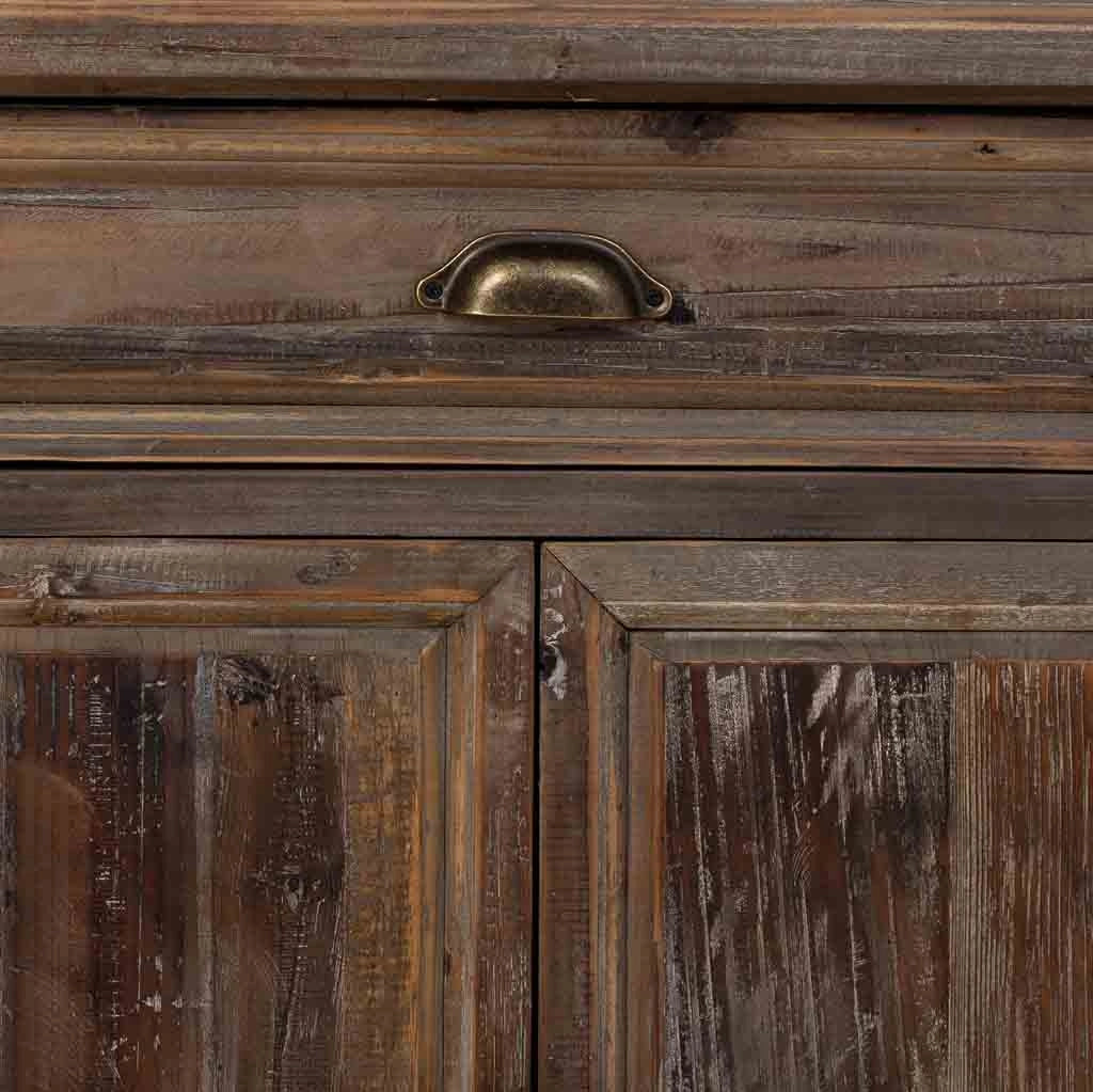 Credenza in legno con 4 ante e 1 cassetto 150x40x84
