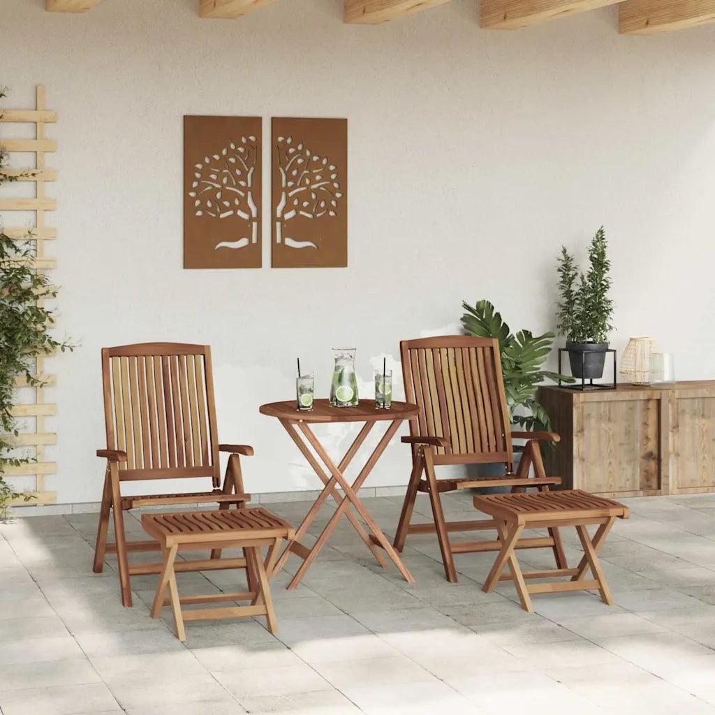 Set da Pranzo per Giardino 4 pcs Marrone Legno di teak solido 3375780