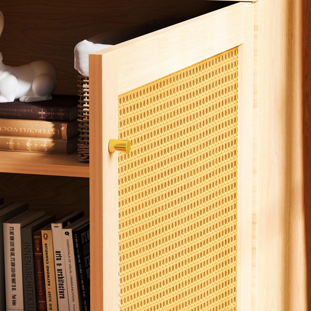 Mobile contenitore con 1 anta e ripiano; per soggiorno; in MDF naturale; 60×40×63 cm