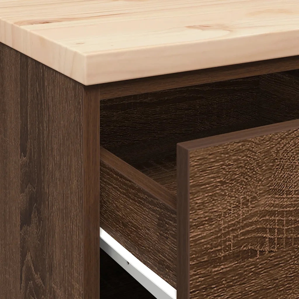Armadietto per Garage in Rovere Marrone 60x51x85 cm