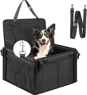 Sedile per cani per piccoli e medi cani - Panchetta con 5 cinture di sicurezza e tasche di stoccaggio