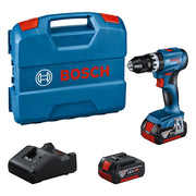 Trapano Avvitatore a Percussione Bosch GSB 18V-45 con 2 Batterie 5Ah+Caricatore GAL 18V-40 e Valigetta L-CASE 06019K3305