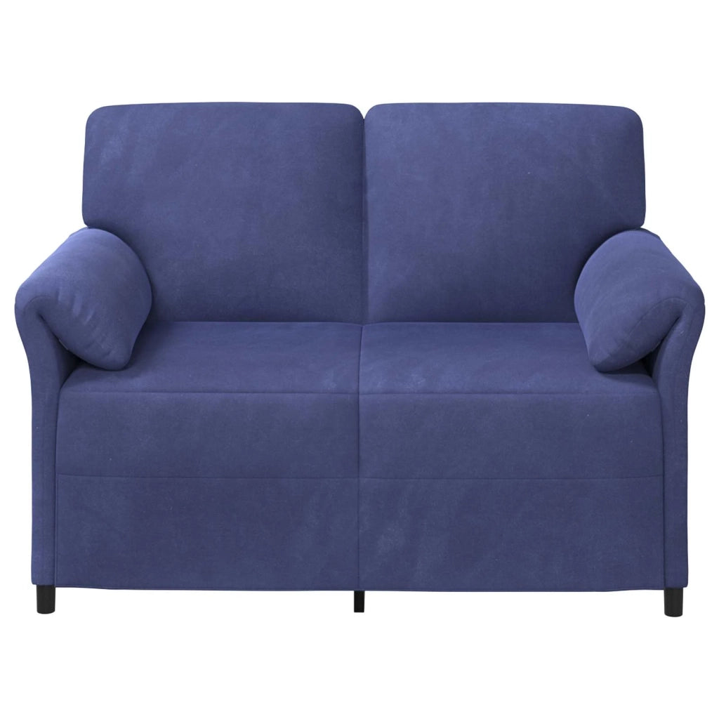 Divano a 2 Posti Blu Polizia 138 x 83 x 95 cm Velluto 42033951