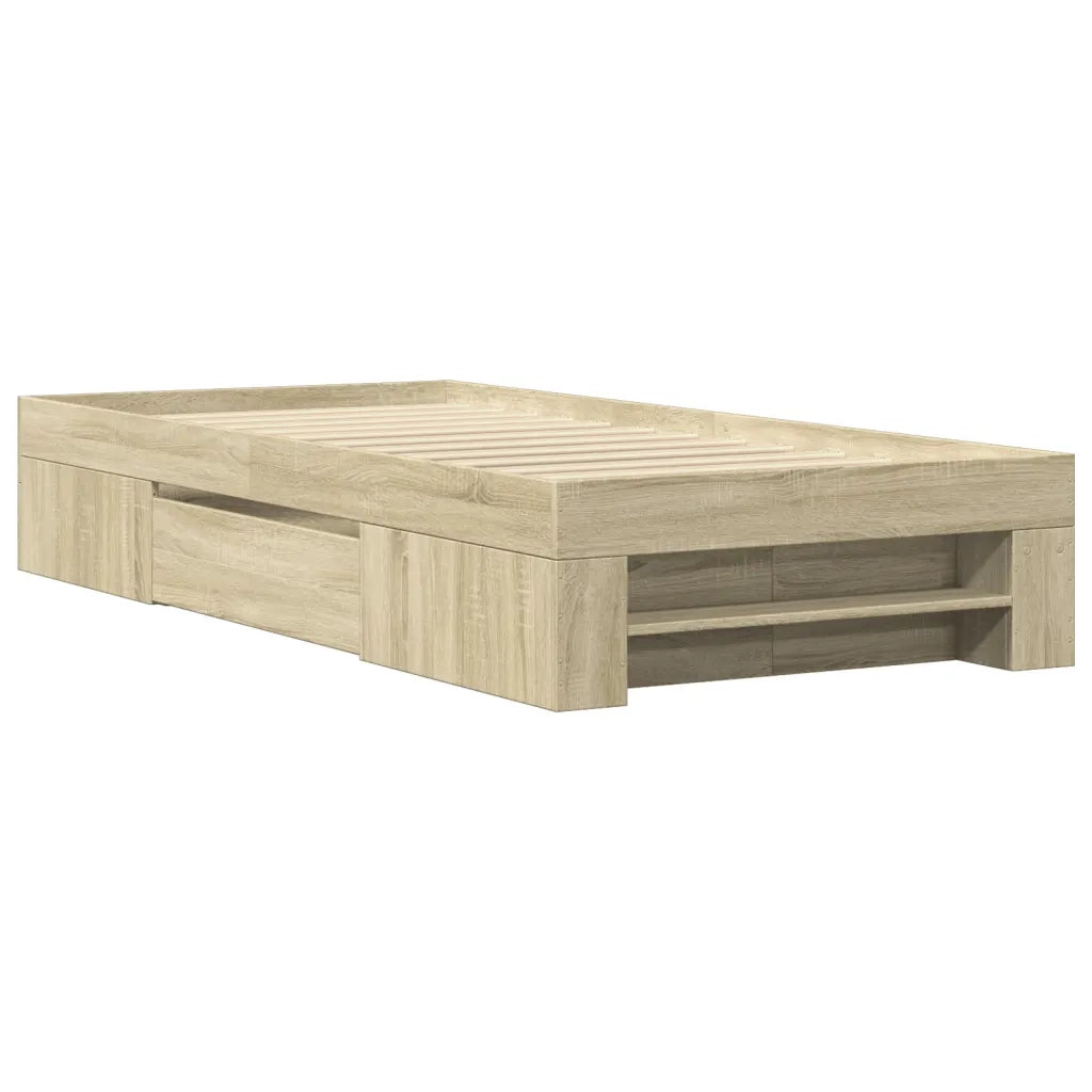 Giroletto senza Materasso Rovere Sonoma 100x200cm in Truciolato 3295487