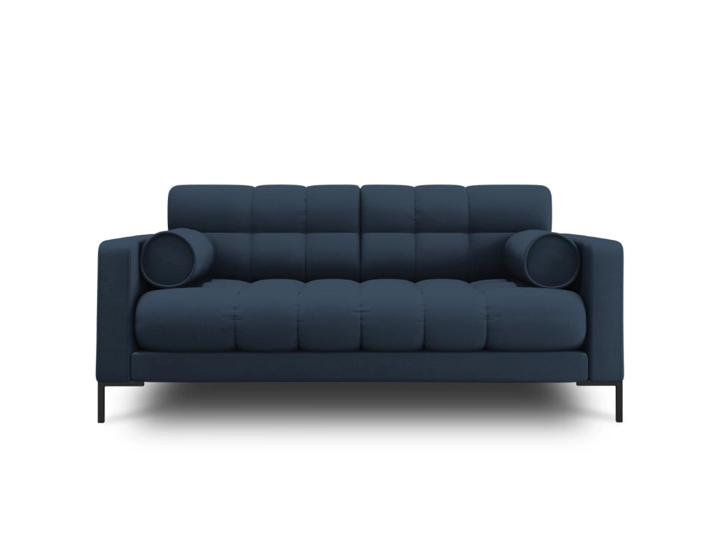 Cosmopolitan Design - Divano "Bali" 2 posti in tessuto strutturato blu 