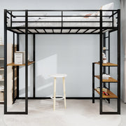 Letto con scrivania - Xylo - 90x200 cm L metallo scala doppia