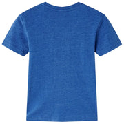 Maglietta da Bambino Blu Scuro Mélange 128 12242