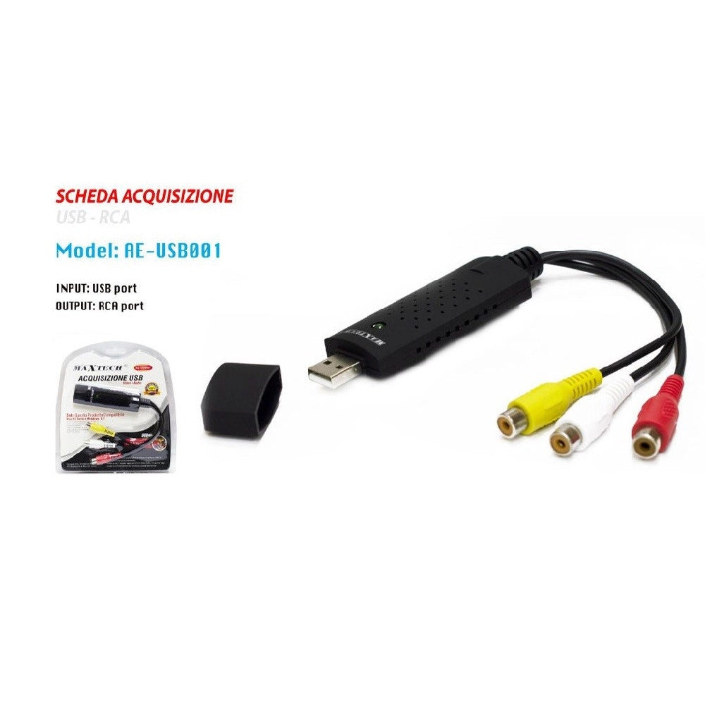 Trade Shop - Acquisizione Video E Audio Usb Per Notebook Telecamere Al Pc Maxtech Ae-usb001 -