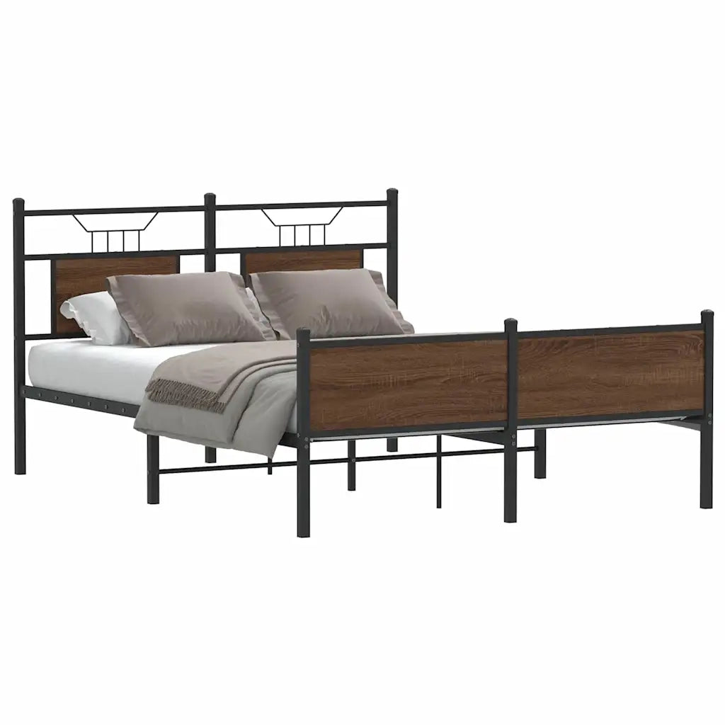 Giroletto senza Materasso Rovere Marrone 137x190 cm Truciolato 4107033