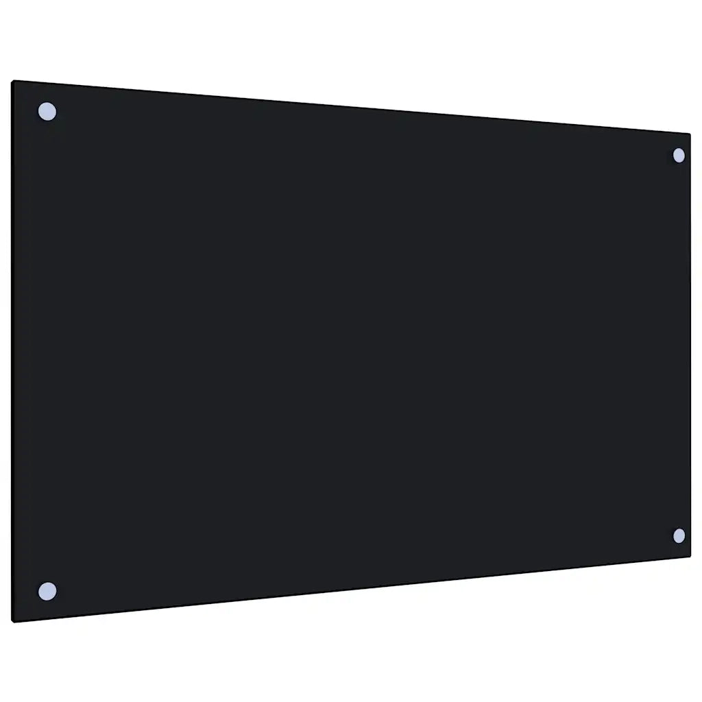 Paraschizzi per Cucina 2 pz Neri 80x50 cm in Vetro Temperato