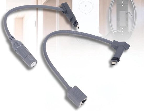 Adattatore RJ45 a stella SPX acqua resistente 24AWG 1200 Mbps - Connettori femmina in gomma e rame - Singolo core.
