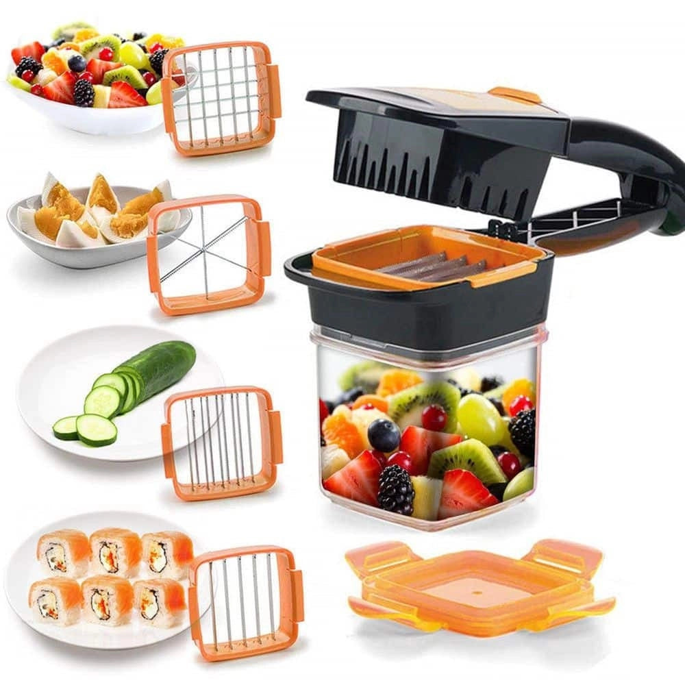 Trade Shop - Nicer Dicer Quick Affetta Verdure 7 Pezzi Multifunzione Cucina Verdura Frutta -