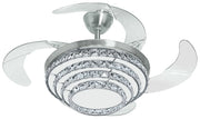 Ventilatore da Soffitto Silenzioso 107cm 3velocità Luce Telecomando Retrattili