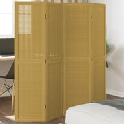 Divisorio Ambienti | Divider per stanze | Paravento 4 Pannelli Marrone Legno Massello Paulownia