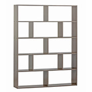Libreria 12 Ripiani 124x160x24 cm in Legno MDF Rovere Scuro