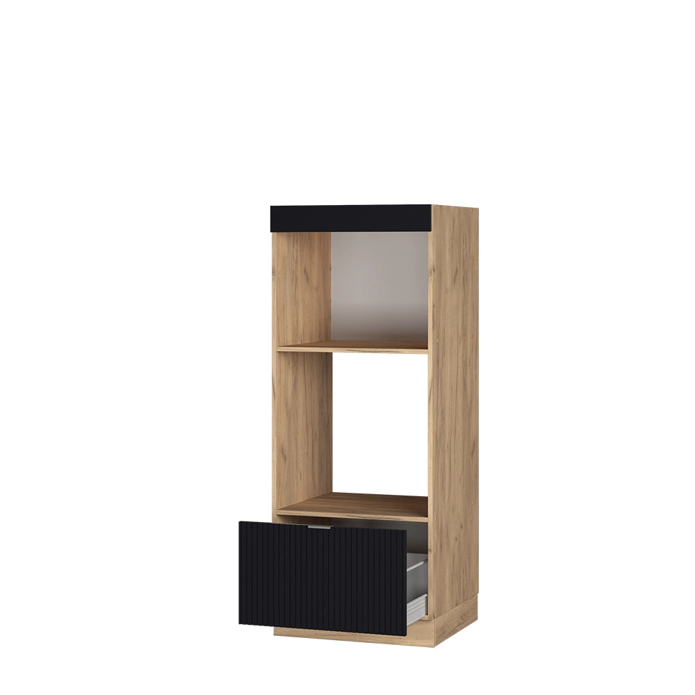 Vicco Set mobili bagno Nero a righe 60 cm aperto
