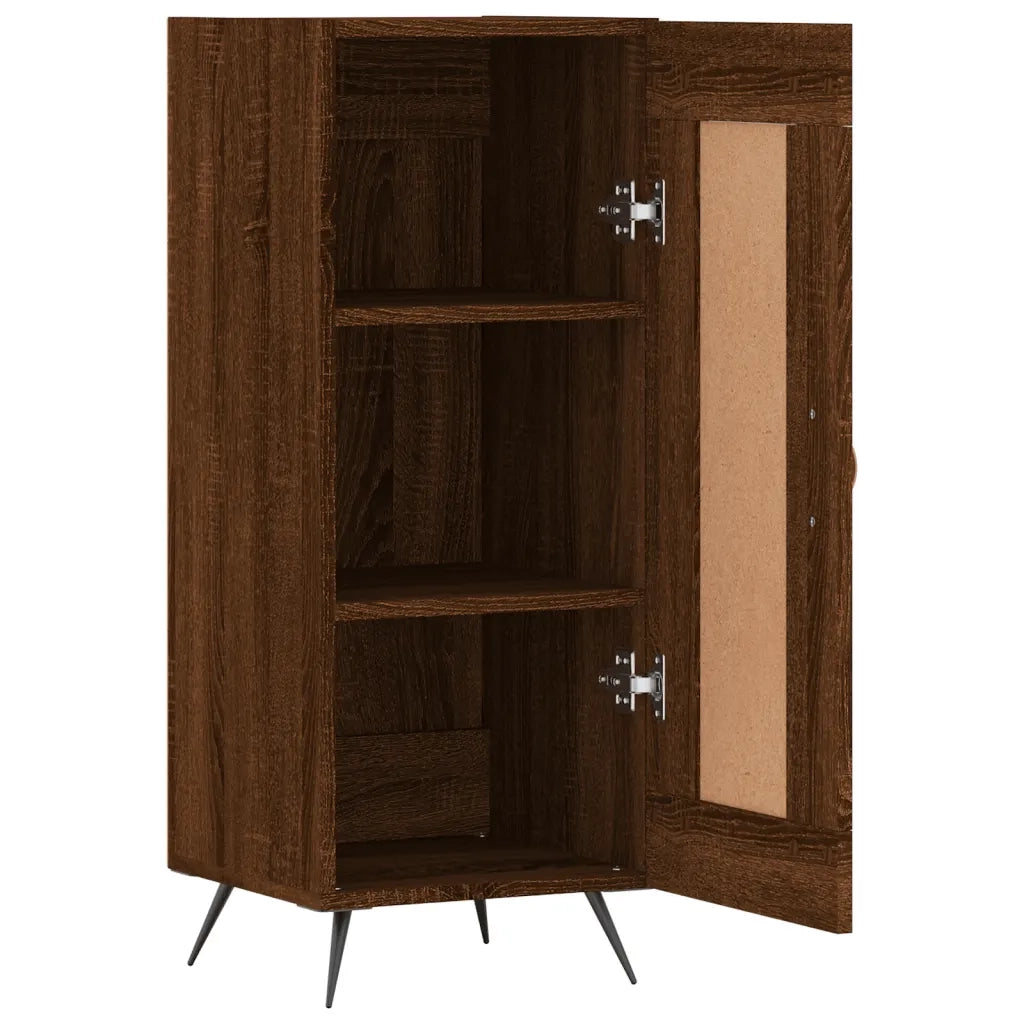 Credenza Rovere Marrone 34,5x34x90 cm in Legno Multistrato 830419