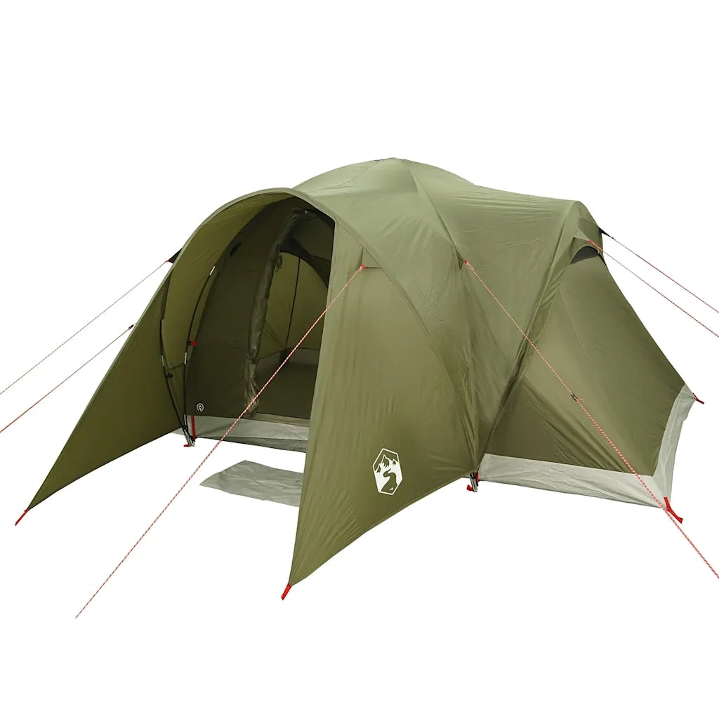 Tenda Familiare a Cupola 6 Persone Verde Oliva Impermeabile 4009464