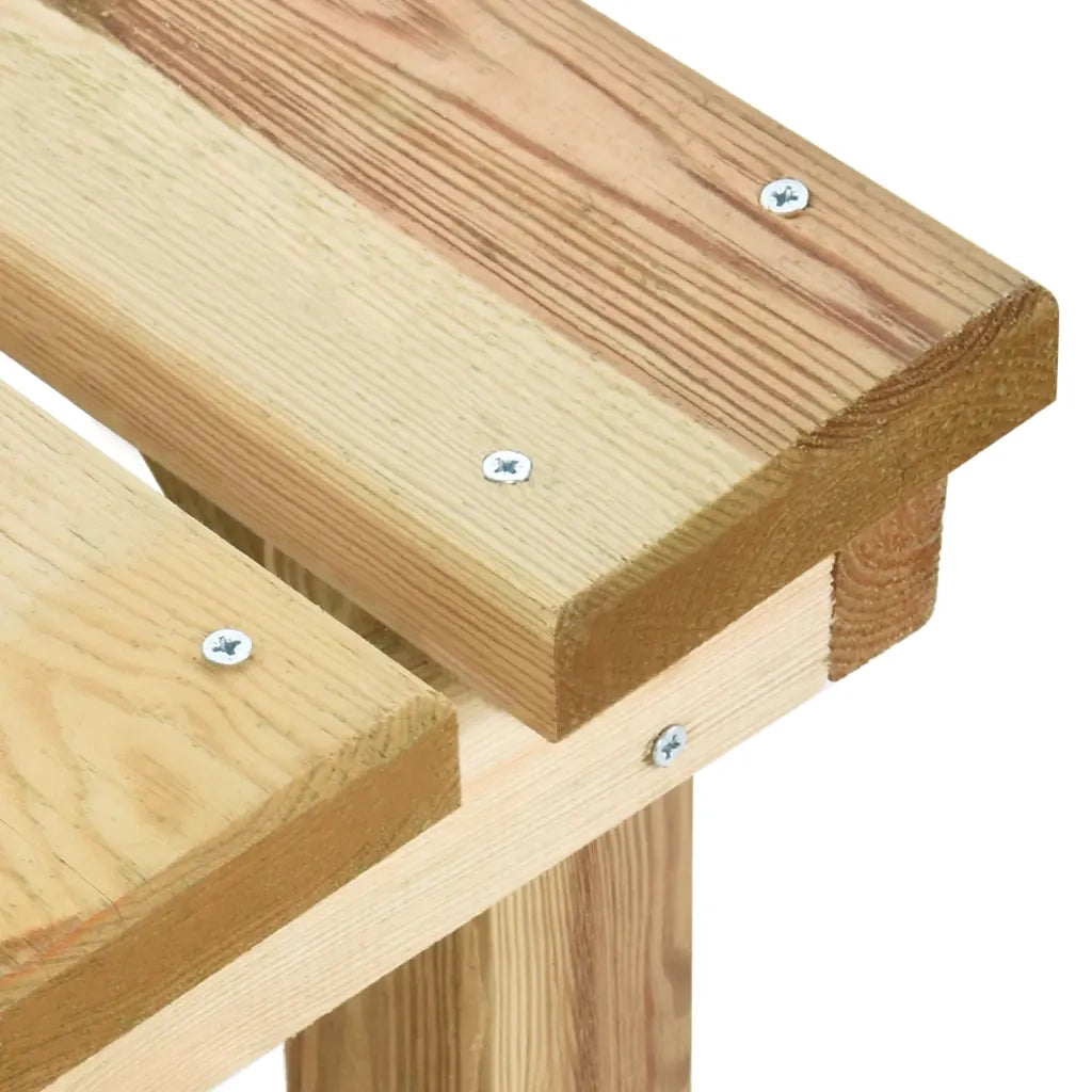 Panchina da Giardino 140 cm in Legno di Pino Impregnato cod mxl 52957