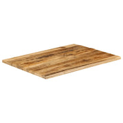 vidaXL Piano Tavolo 100x80x3,8 Bordi Vivi Legno Massello Mango Grezzo