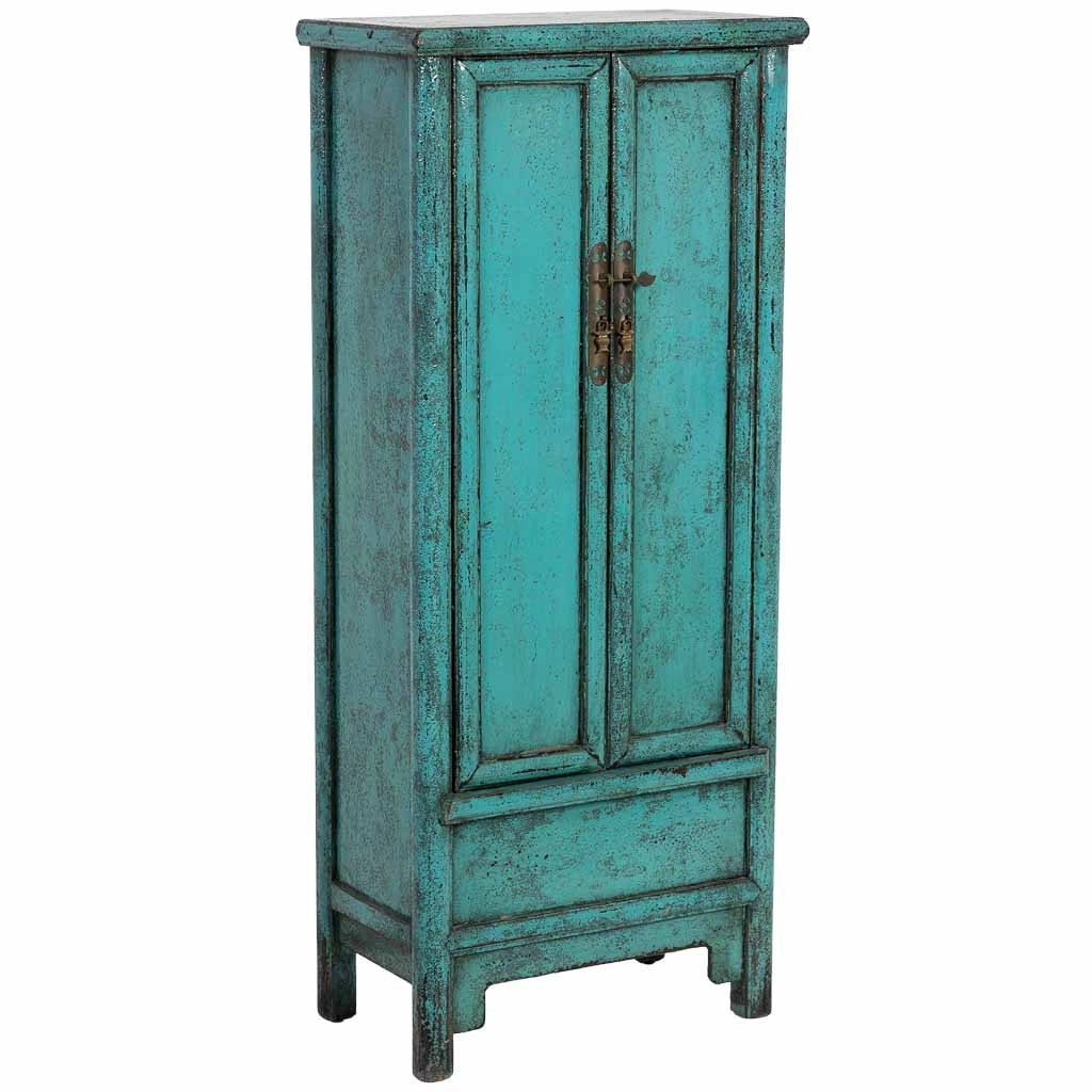 Armadio in legno blu 60x35x140h cm