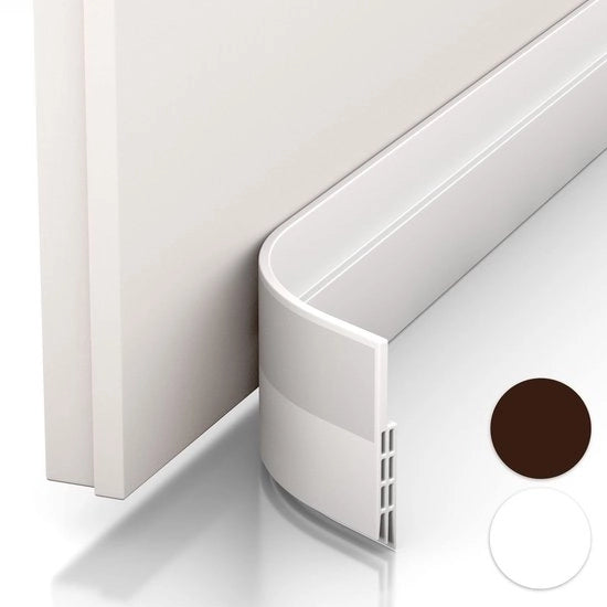 Striscia di adegamento per porte Premium - Autoadesiva - Isolante acustico - Protezione dal freddo - Adegamento porta d'ingresso - 5 x Bianco - Striscia di toccata