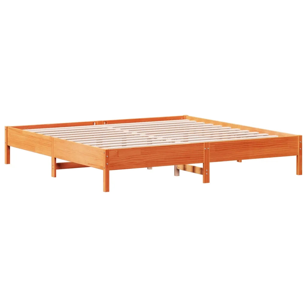 Giroletto senza Materasso Marrone Cera 180x200 cm Legno di Pino 3328225