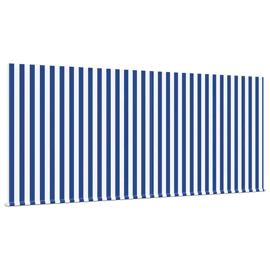 vidaXL Tenda Retrattile Rigato Blu e Bianco 300x200 cm Tessuto
