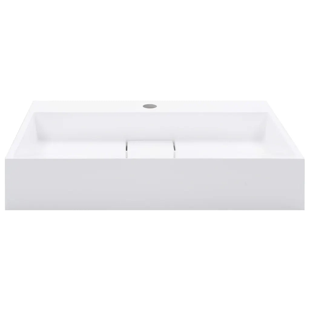 Lavandino-Lavello 60x38x11 cm Blocco in Marmo/Minerale Bianco