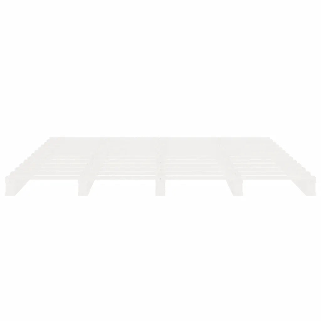 Giroletto senza Materasso Bianco 200x200 cm Legno Massello Pino 3120153