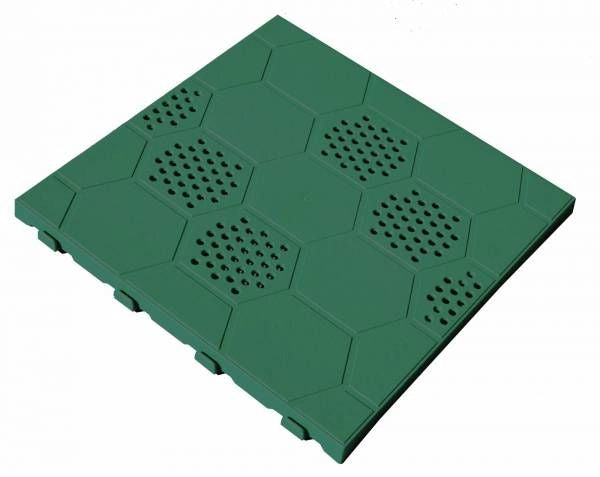 Piastrella verde  plastica easy drenante 40x40