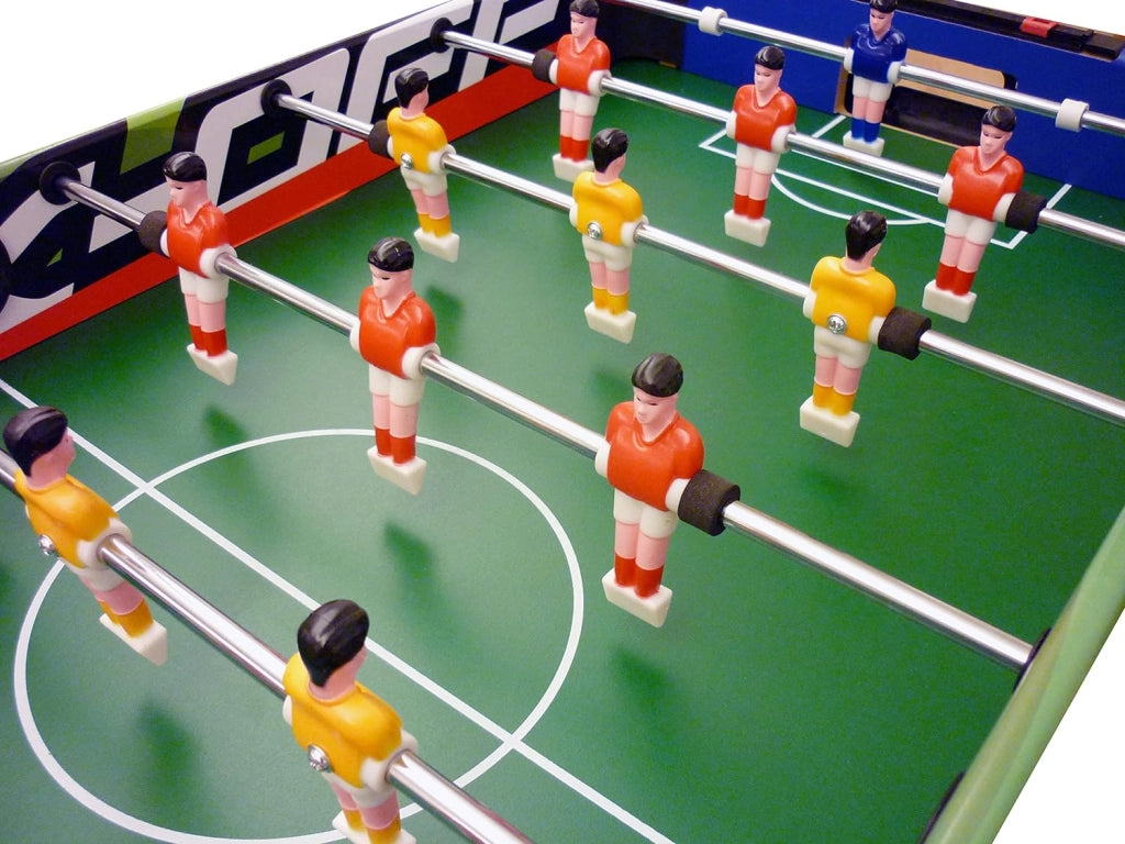 EIC Calcetto indoor Kick-Off con gambe. Calcetto balilla da interno in MDF. Misure medie, 98x42x63cm. Bigliardino da cas