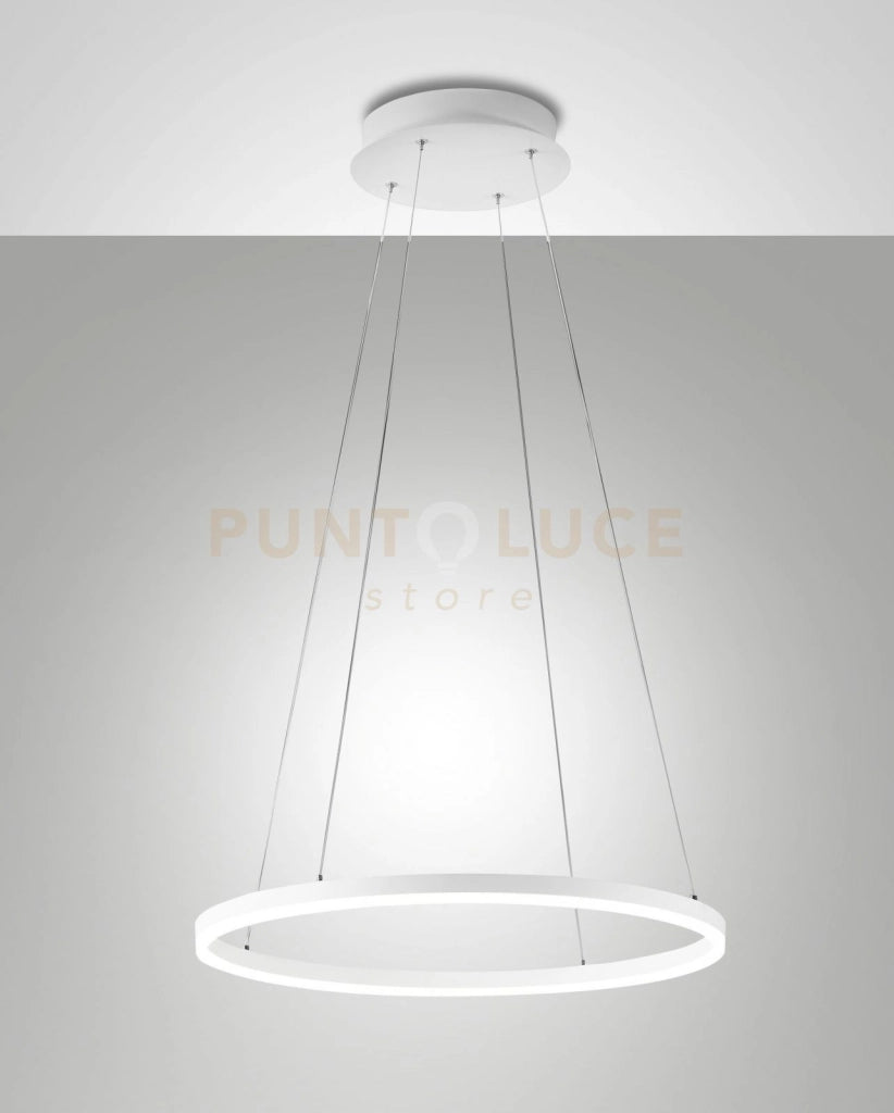 LEO SOSPENSIONE BIANCA A LED 36W 3000K 3780LM D.60CM DIMMERABILE DALI