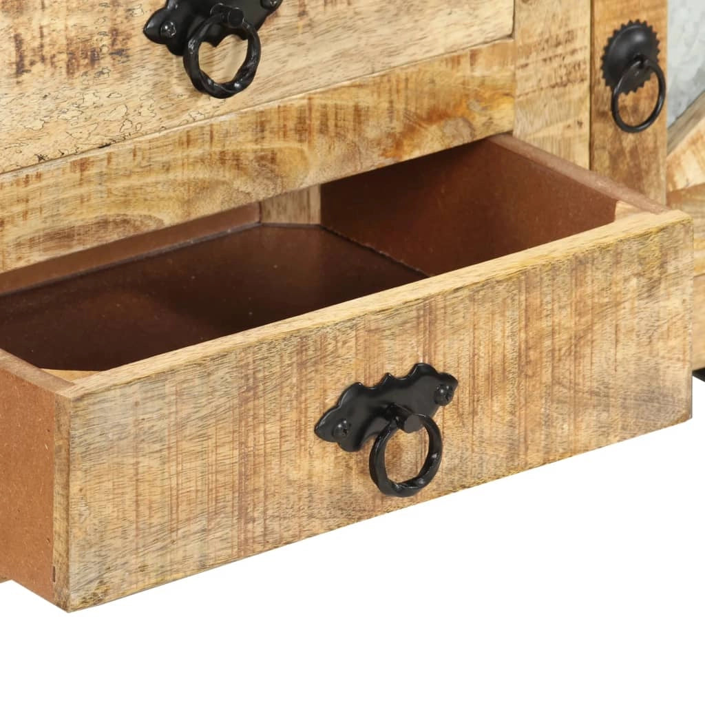 Mobile TV multimediale scaffale TV mobile TV sala da pranzo soggiorno camera da letto 110 x 30 x 45 cm legno di mango marrone grezzo 02_0025743