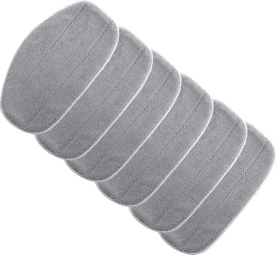 6 pad di riserva per microfibra stoviglie aspirapolvere a vapore Broom Mop - pulizia profonda grigio