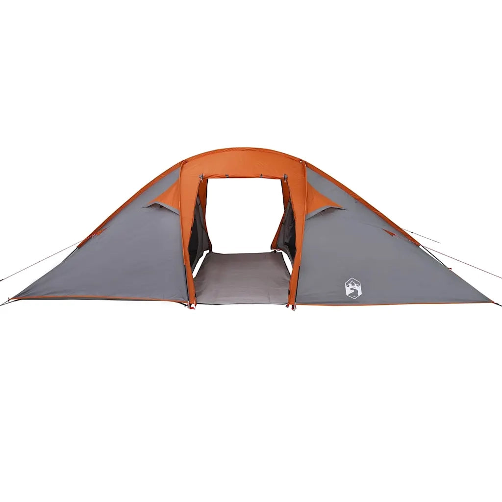 vidaXL Tenda Grigio e Arancione e Nero 510 x 240 x 156 cm Poliestere